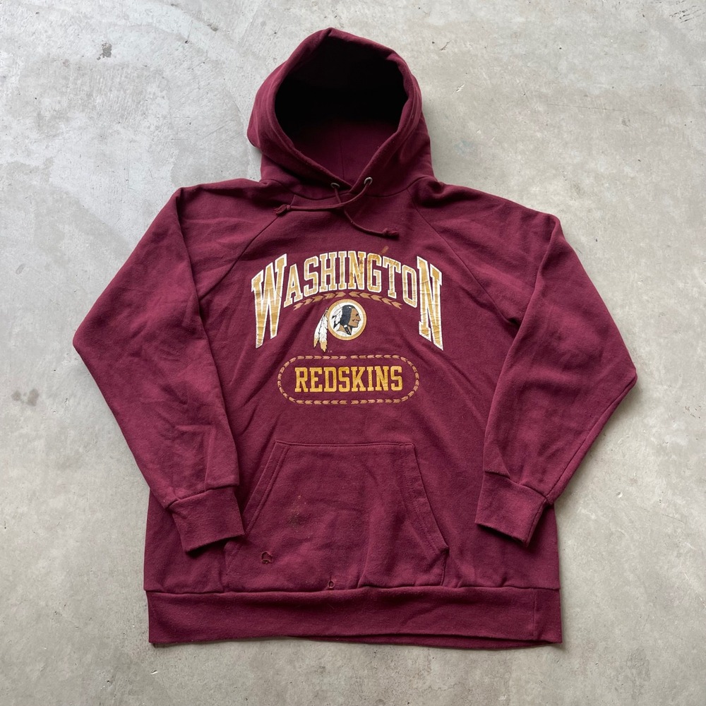 Vintage 80s Champion Washington Redskins Hoodie Burgundy XL Mens Sweatshirt
